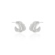 Brinco Claudia Arbex Line Organic Argola Prata Vintage
