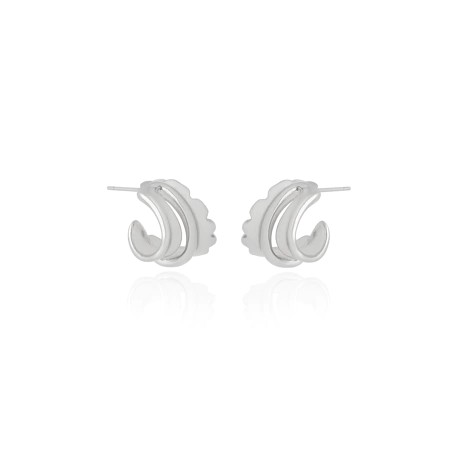 Brinco Claudia Arbex Line Organic Argola Prata Vintage