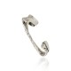 Brinco Claudia Arbex Line Organic Ear Cuff Prata Vintage