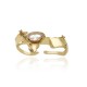 Anel Claudia Arbex Line Organic Duplo Ouro Vintage