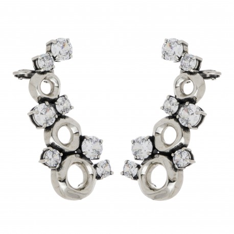 Brinco Hector Albertazzi Mar Cuff Conceito Zircônias Prata Boho