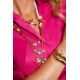Colar Claudia Arbex Line Organic Pérolas Cristais Ouro Vintage