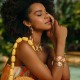 Pulseira Rosana Bernardes Antonela Esmaltada Branca Dourada