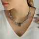 Colar Estela Geromini Meraki Design Cristais Prata