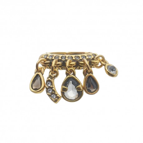 Anel Estela Geromini Linden Pingentes Ouro