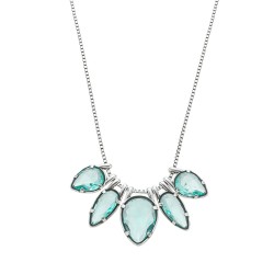 Colar Estela Geromini Iara Design Cristais Prata