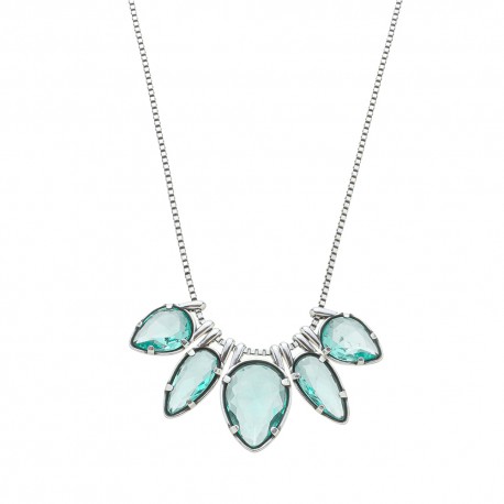 Colar Estela Geromini Iara Design Cristais Prata