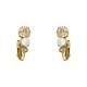 Brinco Korpusnu Duo Piercing Pressão Dourado