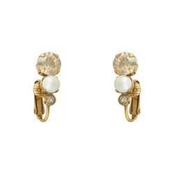Brinco Korpusnu Duo Piercing Pressão Dourado