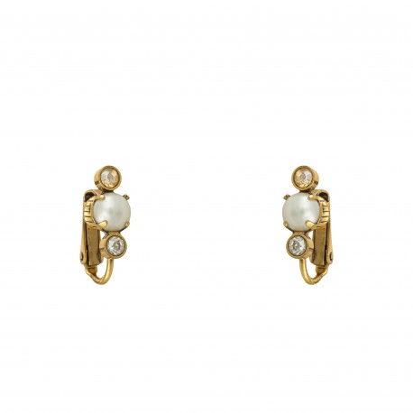 Brinco Korpusnu Duo Piercing Pressão Dourado