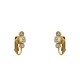 Brinco Korpusnu Duo Piercing Pressão Dourado
