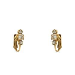 Brinco Korpusnu Duo Piercing Pressão Dourado