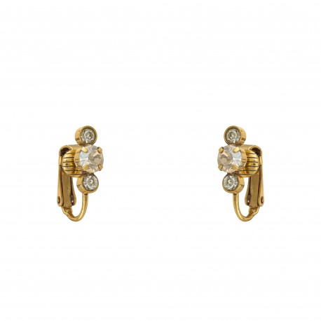 Brinco Korpusnu Duo Piercing Pressão Dourado