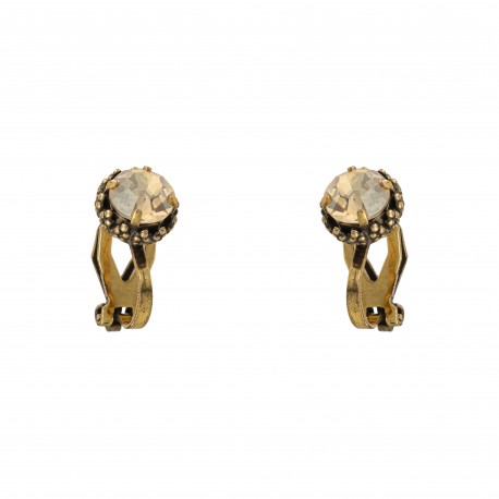 Brinco Korpusnu Duo Piercing Pressão Dourado