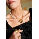 Colar Claudia Arbex Line Organic Pérolas Ouro Vintage