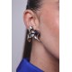 Brinco Claudia Arbex Line Organic Prata Vintage