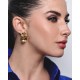 Brinco Claudia Arbex Line Organic Cristais Ouro Velho
