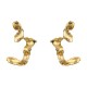 Brinco Claudia Arbex Line Organic Cristais Ouro Vintage