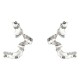 Brinco Claudia Arbex Line Organic Cristais Prata Vintage