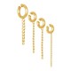 Brinco Nádia Gimenes Peão Kit Piercing Fio Dourado
