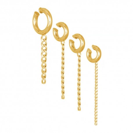 Brinco Nádia Gimenes Peão Kit Piercing Fio Dourado