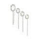 Brinco Nádia Gimenes Peão Kit Piercing Fio Prata