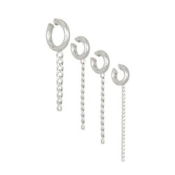 Brinco Nádia Gimenes Peão Kit Piercing Fio Prata