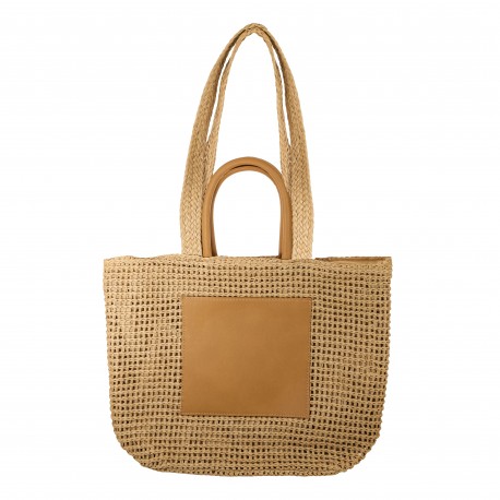Bolsa Maria Chic Acessórios Ivi Palha Caramelo