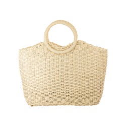 Bolsa Maria Chic Acessórios Bag Palha Bege