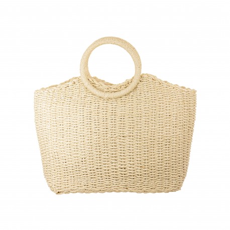 Bolsa Maria Chic Acessórios Bag Palha Bege