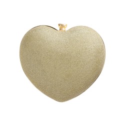 Bolsa Maria Chic Acessórios Clutch Coração Dourado