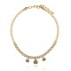 Colar Claudia Arbex Rock Lovers Cristais Ouro Vintage