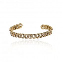 Pulseira Claudia Arbex Rock Lovers Bracelete Ouro Vintage