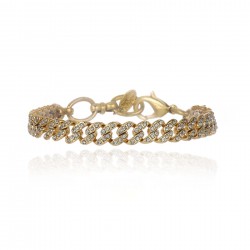 Pulseira Claudia Arbex Rock Lovers Elos Ouro Vintage
