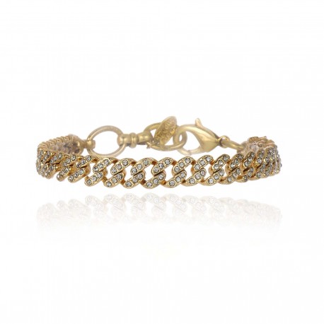 Pulseira Claudia Arbex Rock Lovers Elos Ouro Vintage