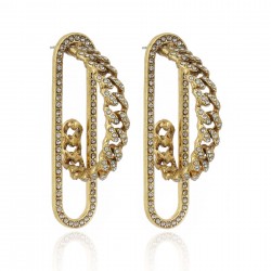 Brinco Claudia Arbex Rock Lovers Argola Ouro Vintage