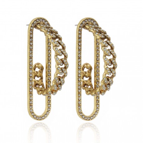 Brinco Claudia Arbex Rock Lovers Argola Ouro Vintage