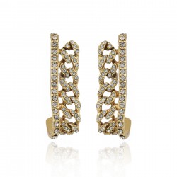 Brinco Claudia Arbex Rock Lovers Cristais Ouro Vintage
