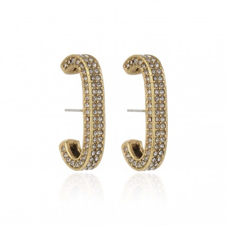 Brinco Claudia Arbex Rock Lovers Cristais Ouro Vintage
