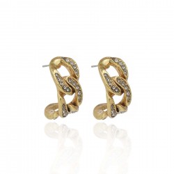 Brinco Claudia Arbex Rock Lovers Argola Ouro Vintage
