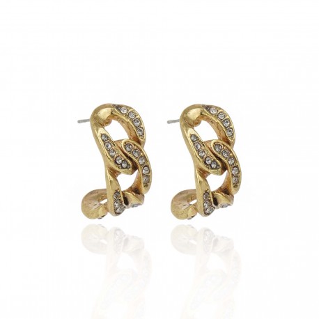 Brinco Claudia Arbex Rock Lovers Argola Ouro Vintage