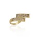 Anel Claudia Arbex Rock Lovers Cristais Ouro Vintage