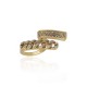 Anel Claudia Arbex Rock Lovers Elos Cristais Ouro Vintage