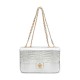 Bolsa Isla Anne Jumbo Couro Natural Prata