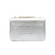 Bolsa Isla Anne Jumbo Couro Natural Prata