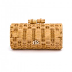 Bolsa Isla Cluth Baguete Rattan Natural