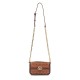 Bolsa Isla Sirena Mini Baguete Monograma Canvas Caramelo