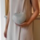 Bolsa Maria Chic Acessórios Clutch Coração Prata