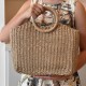Bolsa Maria Chic Acessórios Bag Palha Camel