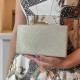 Bolsa Maria Chic Acessórios Clutch Retangular Gliter Dourada